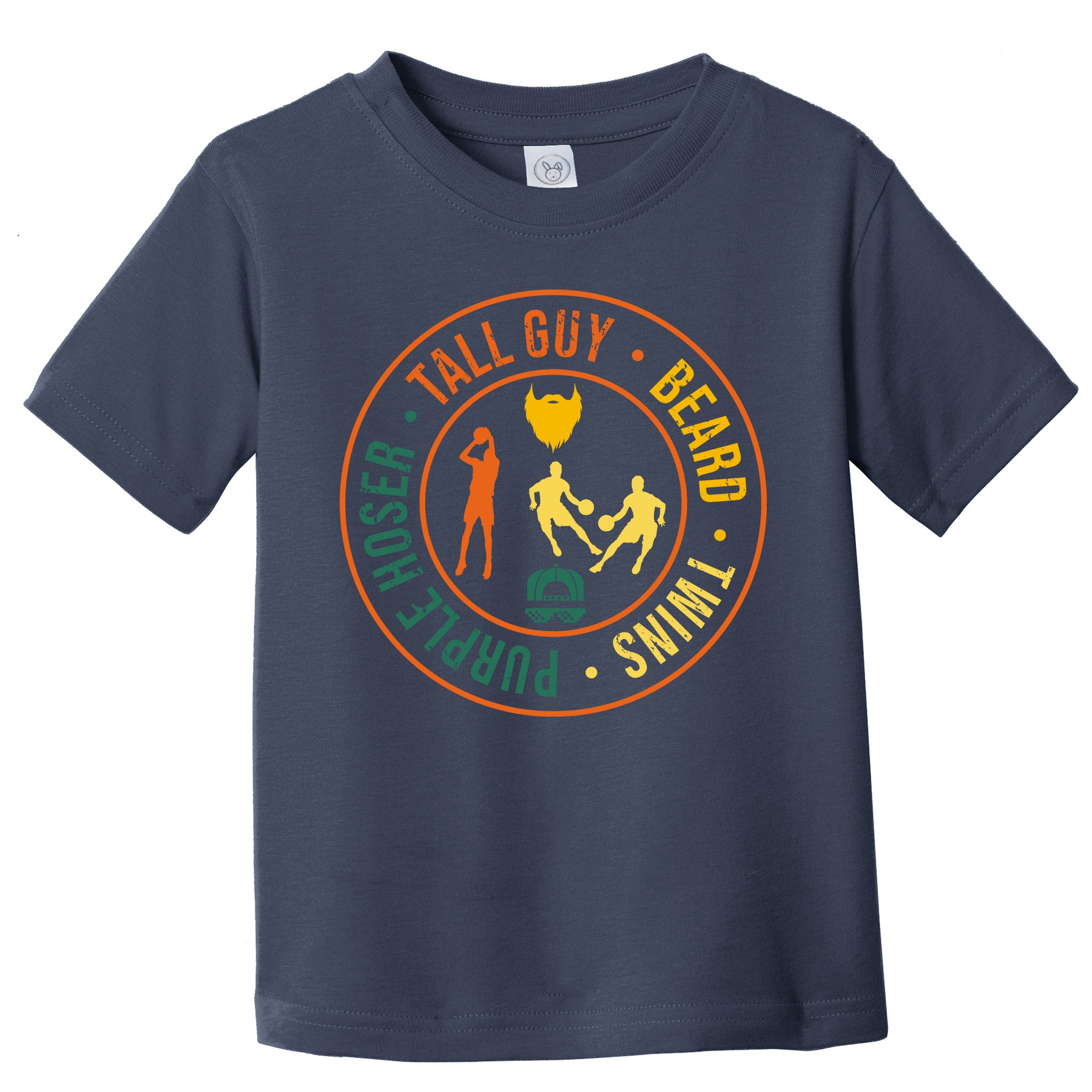 Tall Guy Beard Twins Purple Hoser Toddler T-Shirt