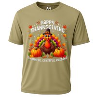 Thankful Grateful Blessed Happy Thanksgiving Turkey Women Cooling Performance Crew T-Shirt