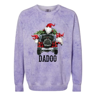 Thankful Grateful Blessed Dadoo Grandpa Gift Cool Gift Colorblast Crewneck Sweatshirt