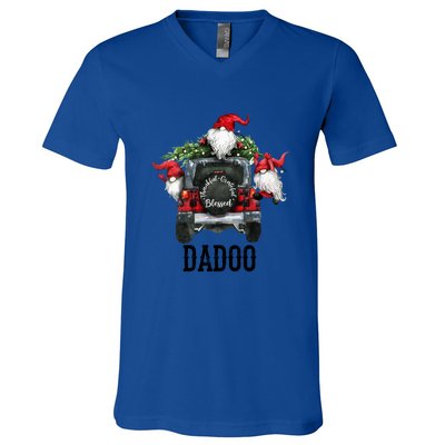 Thankful Grateful Blessed Dadoo Grandpa Gift Cool Gift V-Neck T-Shirt