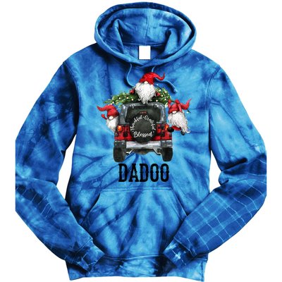 Thankful Grateful Blessed Dadoo Grandpa Gift Cool Gift Tie Dye Hoodie