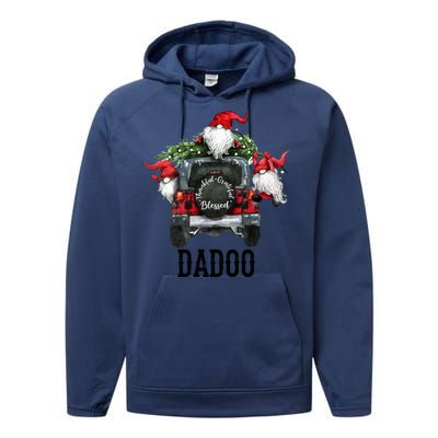 Thankful Grateful Blessed Dadoo Grandpa Gift Cool Gift Performance Fleece Hoodie