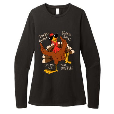 Turkey Gravy Beans And Rolls Casserole Funny Thanksgiving Womens CVC Long Sleeve Shirt