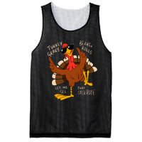 Turkey Gravy Beans And Rolls Casserole Funny Thanksgiving Mesh Reversible Basketball Jersey Tank