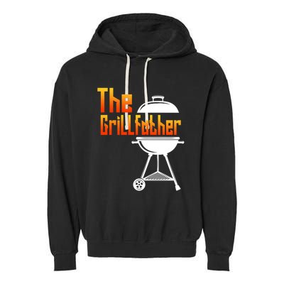 The Grillfather Barbecue Grill Master Smoker Funny Bbq Dad Cute Gift Garment-Dyed Fleece Hoodie