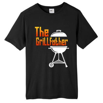 The Grillfather Barbecue Grill Master Smoker Funny Bbq Dad Cute Gift Tall Fusion ChromaSoft Performance T-Shirt