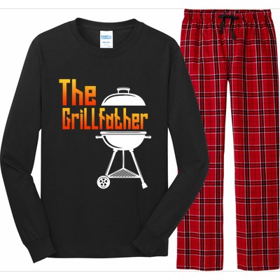 The Grillfather Barbecue Grill Master Smoker Funny Bbq Dad Cute Gift Long Sleeve Pajama Set