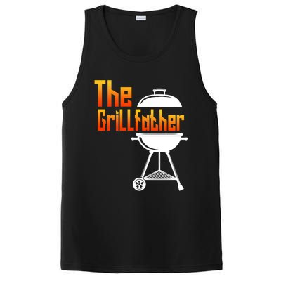 The Grillfather Barbecue Grill Master Smoker Funny Bbq Dad Cute Gift PosiCharge Competitor Tank