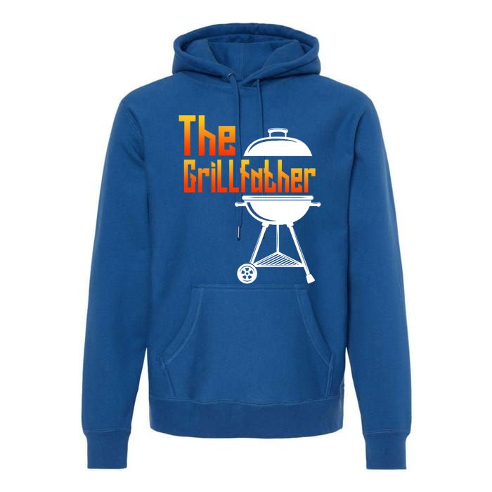 The Grillfather Barbecue Grill Master Smoker Funny Bbq Dad Cute Gift Premium Hoodie