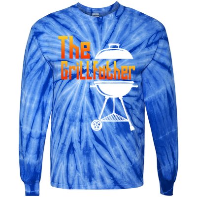 The Grillfather Barbecue Grill Master Smoker Funny Bbq Dad Cute Gift Tie-Dye Long Sleeve Shirt