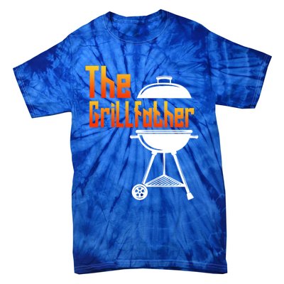 The Grillfather Barbecue Grill Master Smoker Funny Bbq Dad Cute Gift Tie-Dye T-Shirt