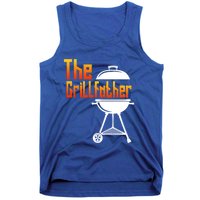 The Grillfather Barbecue Grill Master Smoker Funny Bbq Dad Cute Gift Tank Top