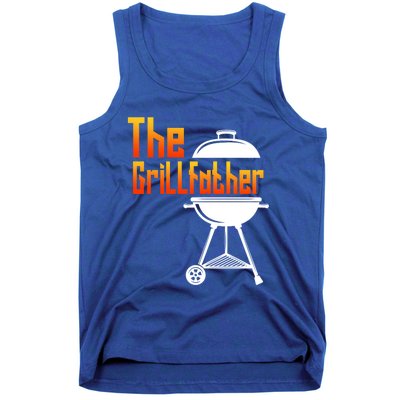 The Grillfather Barbecue Grill Master Smoker Funny Bbq Dad Cute Gift Tank Top