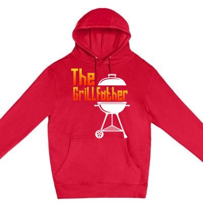 The Grillfather Barbecue Grill Master Smoker Funny Bbq Dad Cute Gift Premium Pullover Hoodie