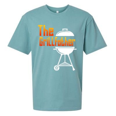 The Grillfather Barbecue Grill Master Smoker Funny Bbq Dad Cute Gift Sueded Cloud Jersey T-Shirt