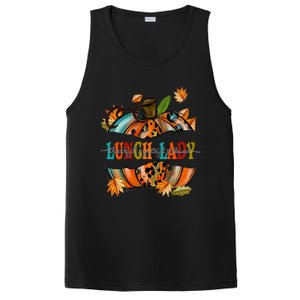 Thankful Grateful Blessed Lunch Lady Graphic Pumpkin Autumn Cool Gift PosiCharge Competitor Tank