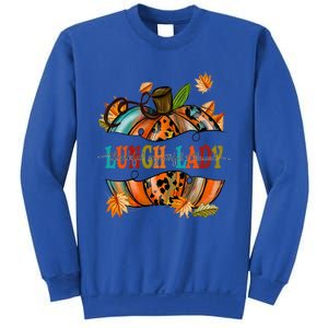 Thankful Grateful Blessed Lunch Lady Graphic Pumpkin Autumn Cool Gift Sweatshirt