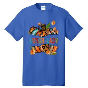 Thankful Grateful Blessed Lunch Lady Graphic Pumpkin Autumn Cool Gift Tall T-Shirt