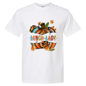 Thankful Grateful Blessed Lunch Lady Graphic Pumpkin Autumn Cool Gift Garment-Dyed Heavyweight T-Shirt