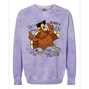 Turkey Gravy Beans And Rolls Let Me See That Casserole Colorblast Crewneck Sweatshirt