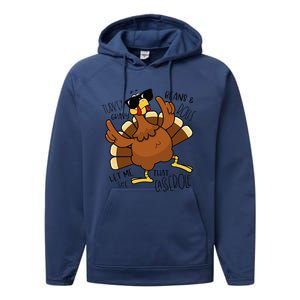 Turkey Gravy Beans And Rolls Let Me See That Casserole Performance Fleece Hoodie