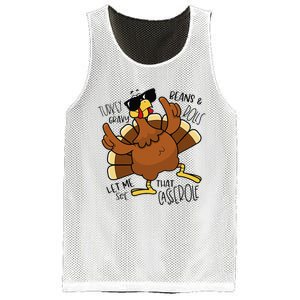 Turkey Gravy Beans And Rolls Let Me See That Casserole Mesh Reversible Basketball Jersey Tank