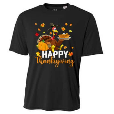 Thankful Grateful Blessed Turkey Women Happy Thanksgiving Gift Cooling Performance Crew T-Shirt