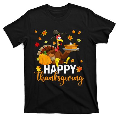 Thankful Grateful Blessed Turkey Women Happy Thanksgiving Gift T-Shirt