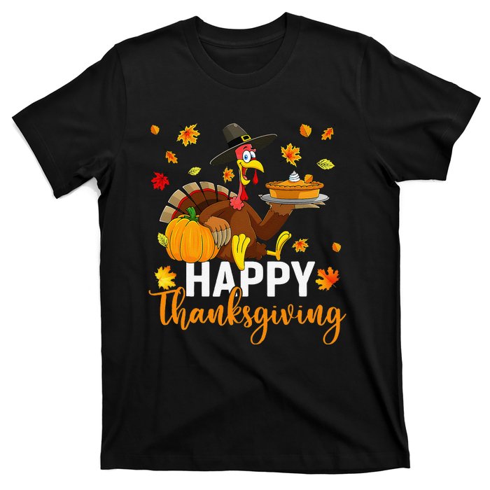 Thankful Grateful Blessed Turkey Women Happy Thanksgiving Gift T-Shirt