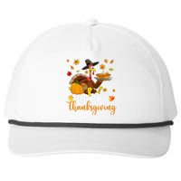 Thankful Grateful Blessed Turkey Women Happy Thanksgiving Gift Snapback Five-Panel Rope Hat