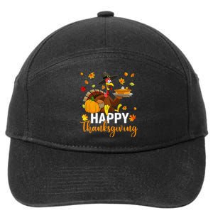 Thankful Grateful Blessed Turkey Women Happy Thanksgiving Gift 7-Panel Snapback Hat