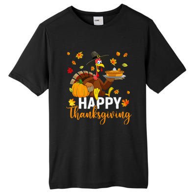 Thankful Grateful Blessed Turkey Women Happy Thanksgiving Gift Tall Fusion ChromaSoft Performance T-Shirt