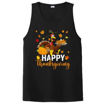 Thankful Grateful Blessed Turkey Women Happy Thanksgiving Gift PosiCharge Competitor Tank