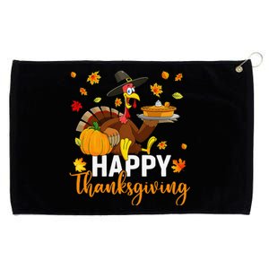 Thankful Grateful Blessed Turkey Women Happy Thanksgiving Gift Grommeted Golf Towel