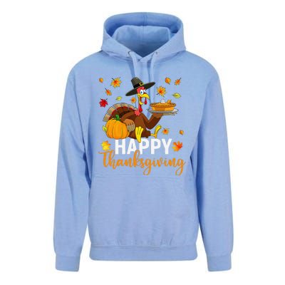 Thankful Grateful Blessed Turkey Women Happy Thanksgiving Gift Unisex Surf Hoodie