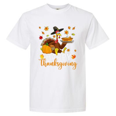 Thankful Grateful Blessed Turkey Women Happy Thanksgiving Gift Garment-Dyed Heavyweight T-Shirt