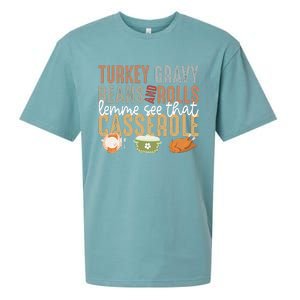 Turkey Gravy Beans And Rolls Let Me See That Casserole Fall Sueded Cloud Jersey T-Shirt