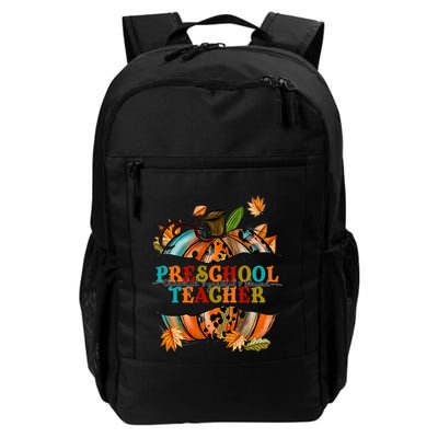 Thankful Grateful Blessed Preeschool Teacher Pumpkin Autumn Gift Backpack