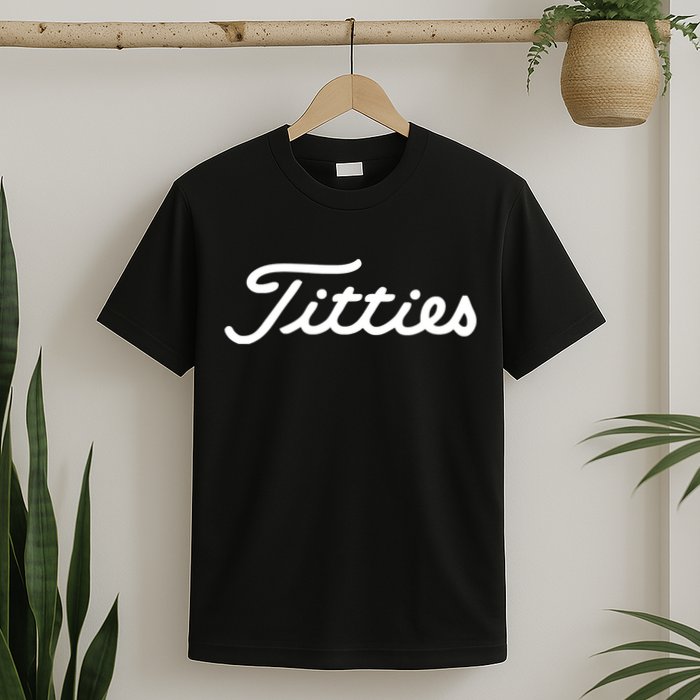 Titties Golf Bachelor Party Funny Golfing Gift Parody T-Shirt