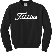 Titties Golf Bachelor Party Funny Golfing Gift Parody Kids Sweatshirt