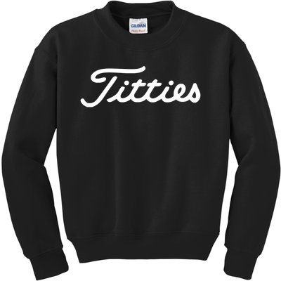 Titties Golf Bachelor Party Funny Golfing Gift Parody Kids Sweatshirt