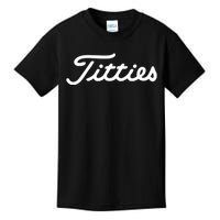 Titties Golf Bachelor Party Funny Golfing Gift Parody Kids T-Shirt