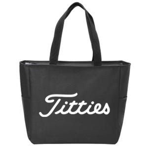 Titties Golf Bachelor Party Funny Golfing Gift Parody Zip Tote Bag