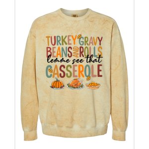 Turkey Gravy Beans And Rolls Let Me See That Casserole Fall Colorblast Crewneck Sweatshirt