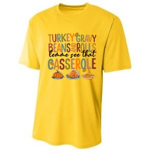 Turkey Gravy Beans And Rolls Let Me See That Casserole Fall Performance Sprint T-Shirt