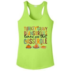 Turkey Gravy Beans And Rolls Let Me See That Casserole Fall Ladies PosiCharge Competitor Racerback Tank