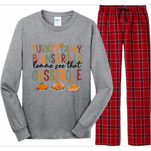 Turkey Gravy Beans And Rolls Let Me See That Casserole Fall Long Sleeve Pajama Set