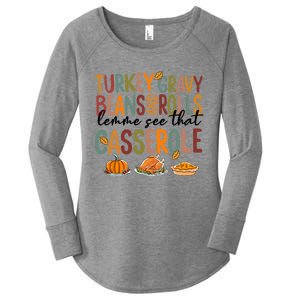 Turkey Gravy Beans And Rolls Let Me See That Casserole Fall Women's Perfect Tri Tunic Long Sleeve Shirt