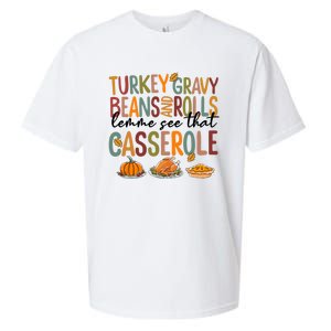 Turkey Gravy Beans And Rolls Let Me See That Casserole Fall Sueded Cloud Jersey T-Shirt