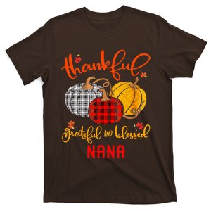 Thankful Grateful Blessed Nana Autumn Fall Pumpkin Outfit T-Shirt